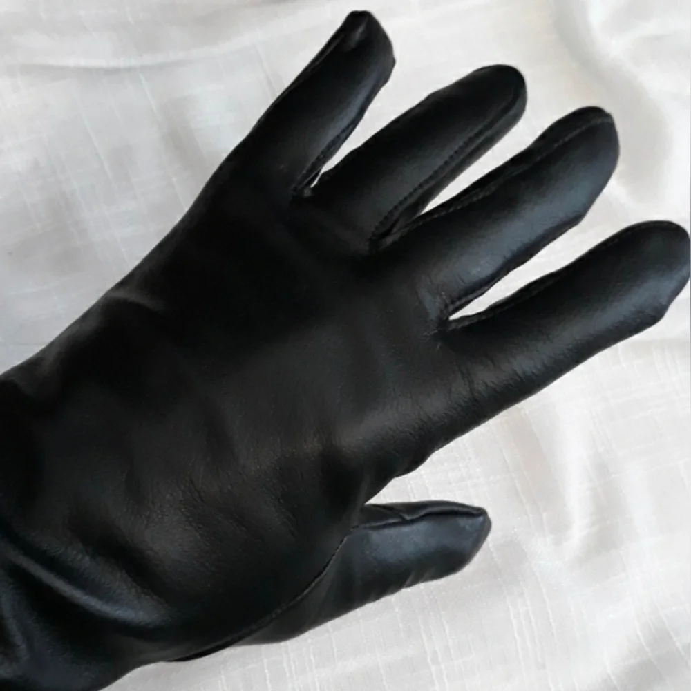 Samco Unisex Black Leather Dress Gloves Size 9
